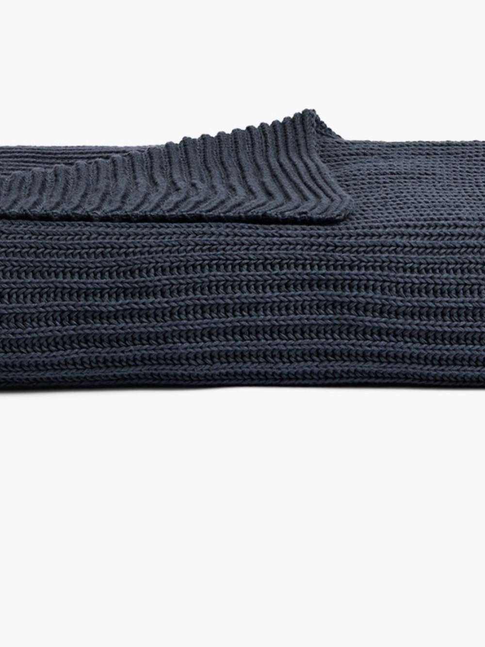 Parachute NEW organic ribbed throw blanket Color Dusk